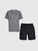 Under Armour Tech 2.0 T-Shirt/Short Set Heather Grey/Black from Saxumo
