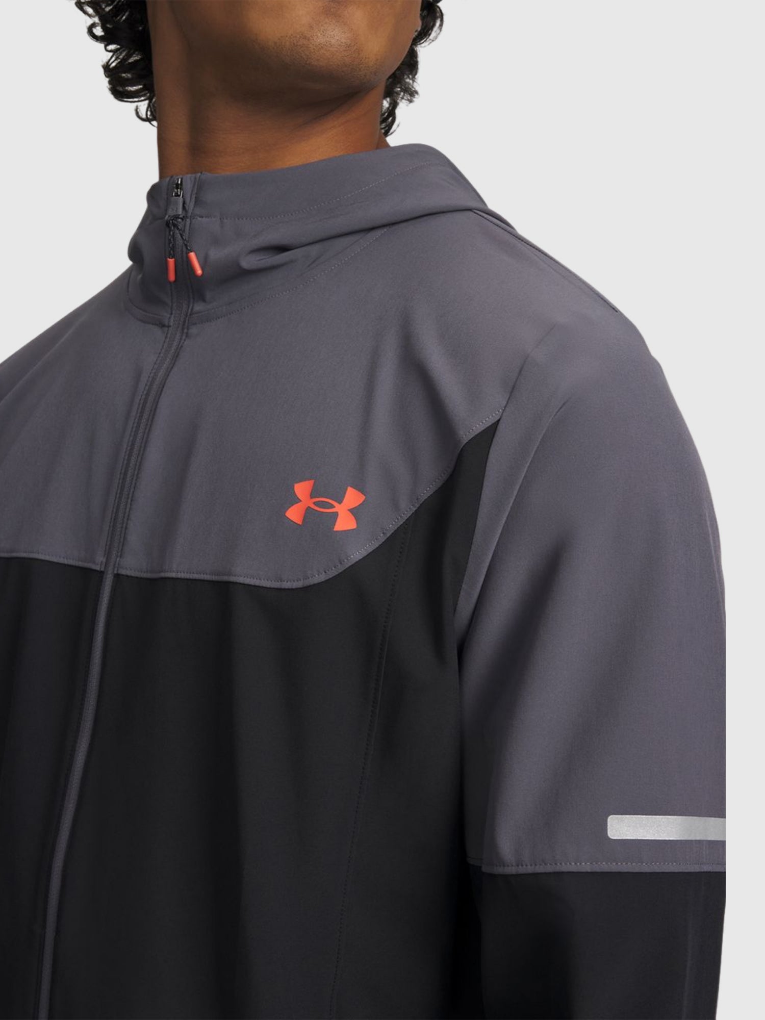 Under Armour Tech Utility Woven Jacket Black/Castlerock/Venom Red from Saxumo.com