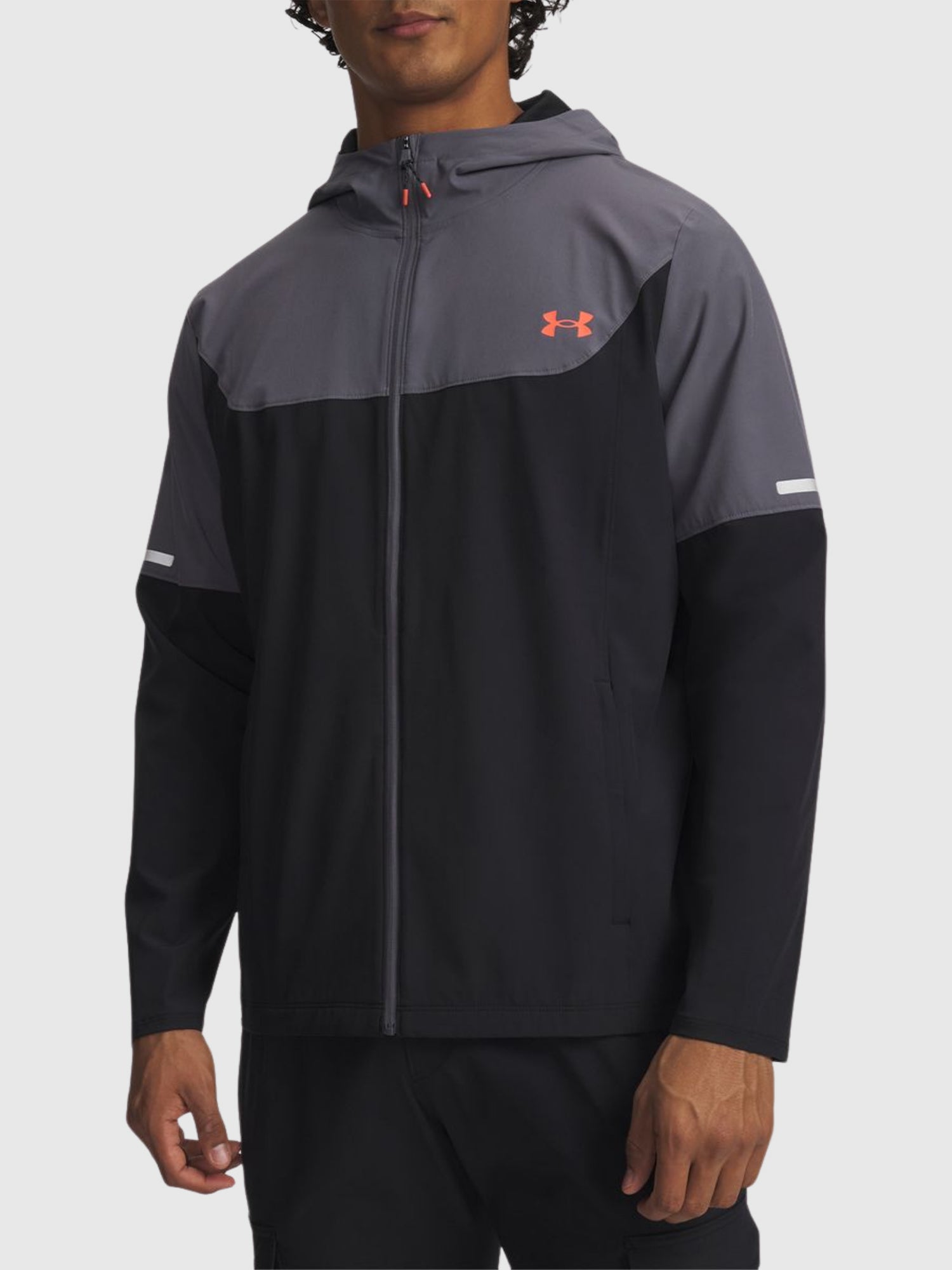 Under Armour Tech Utility Woven Jacket/Pant Set Black/Castlerock/Venom Red from Saxumo.com