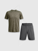 Under Armour Tech 2.0 T-Shirt/Short Set Marine OD Green/Grey