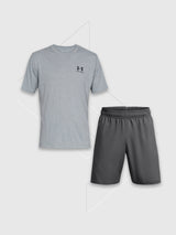 Under Armour Tech 2.0 T-Shirt/Short Set Steel Grey/Grey