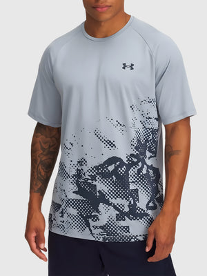 Under Armour Tech™ Fade T-Shirt Harbor Blue/Downpour Grey from Saxumo.com