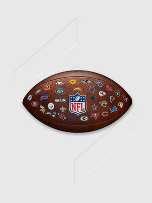 Wilson NFL 32 Team Logo American Football Brown from Saxumo.com